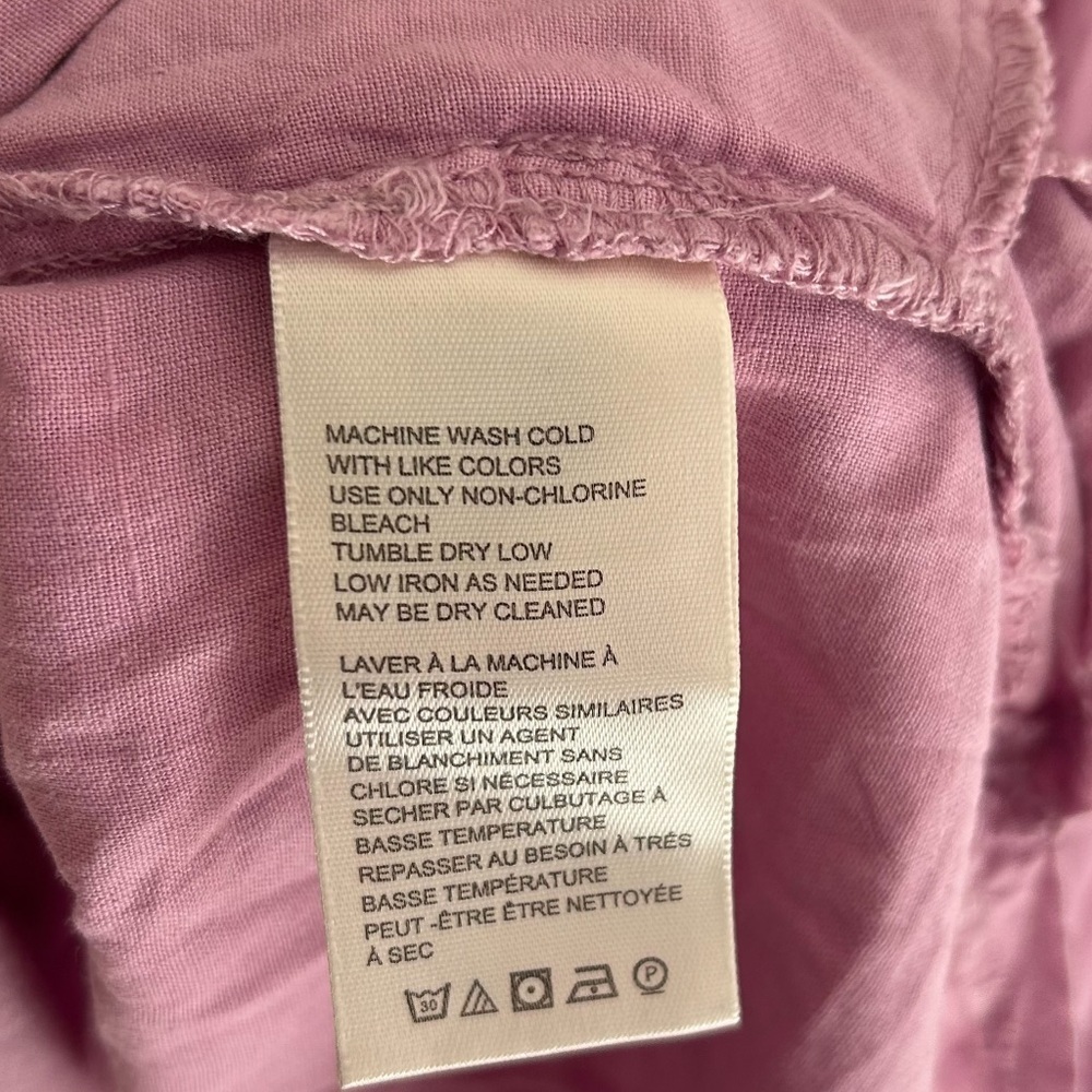 We The Free Moon City Top Oversized Linen Blend Tee in Lilac (XS) - Picture 6 of 7